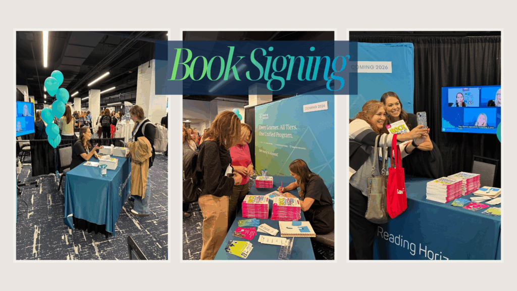 Lindsay Kemeny book signing at the Reading Horizons booth